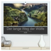 Der lange Weg der Wölfe (hochwertiger Premium Wandkalender 2026 DIN A2 quer), Kunstdruck in Hochglanz - Simone Wunderlich