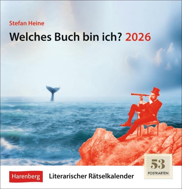 Welches Buch bin ich? Premium-Postkartenkalender 2026 - Literarischer Rätselkalender - Stefan Heine