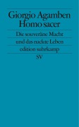 Cover-Bild zum Titel 'Homo sacer' von 'Giorgio Agamben'