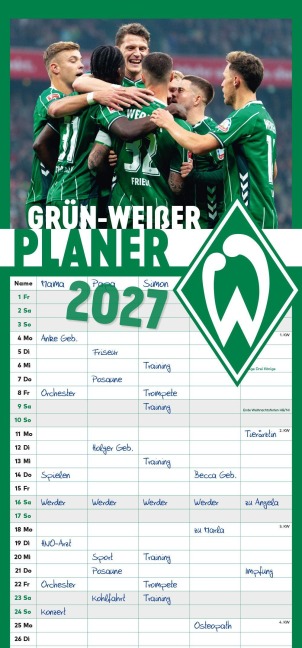 grün-weißer Planer 2027 - 