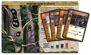 Cover-Bild zum Titel 'Spirit Island: Wachende Augen in Bäumen (Mini-Eweiterung)' von ''