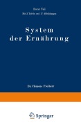 Cover-Bild zum Titel 'System der Ernährung' von 'Clemens Pirquet'