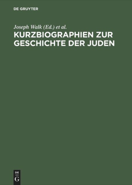 Kurzbiographien zur Geschichte der Juden - 