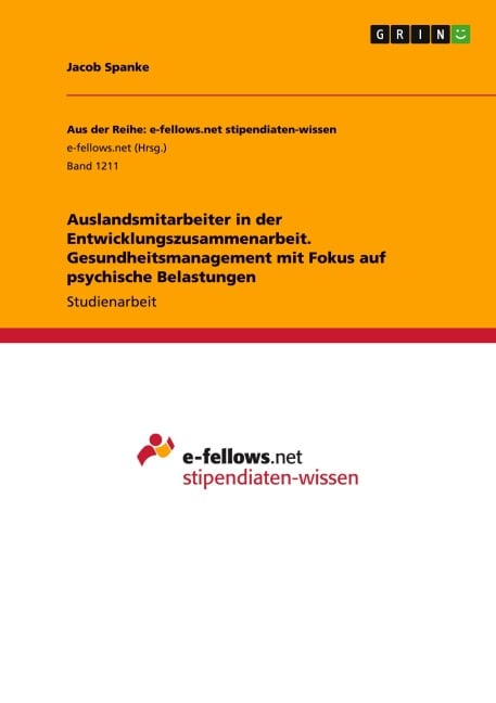 Auslandsmitarbeiter in der Entwicklungszusammenarbeit. Gesundheitsmanagement mit Fokus auf psychische Belastungen - Jacob Spanke