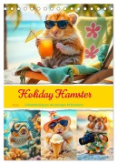 Cover-Bild zum Titel 'Holiday Hamster - Urlaubsfeeling pur mit sonnigen KI Hamstern (Tischkalender 2026 DIN A5 hoch), CALVENDO Monatskalender' von 'Fred Schimak'