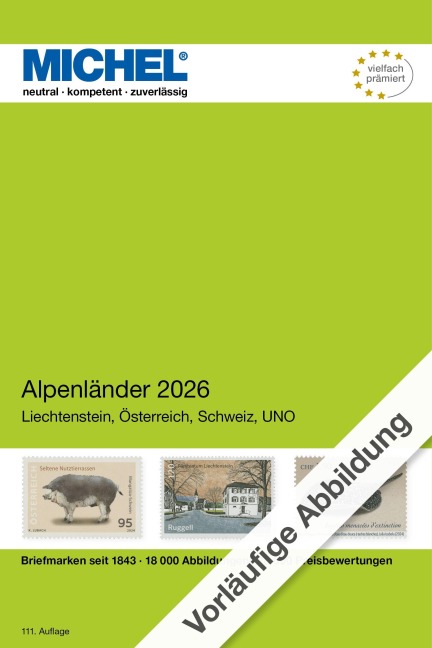 Alpenländer 2026 - Michel-Redaktion