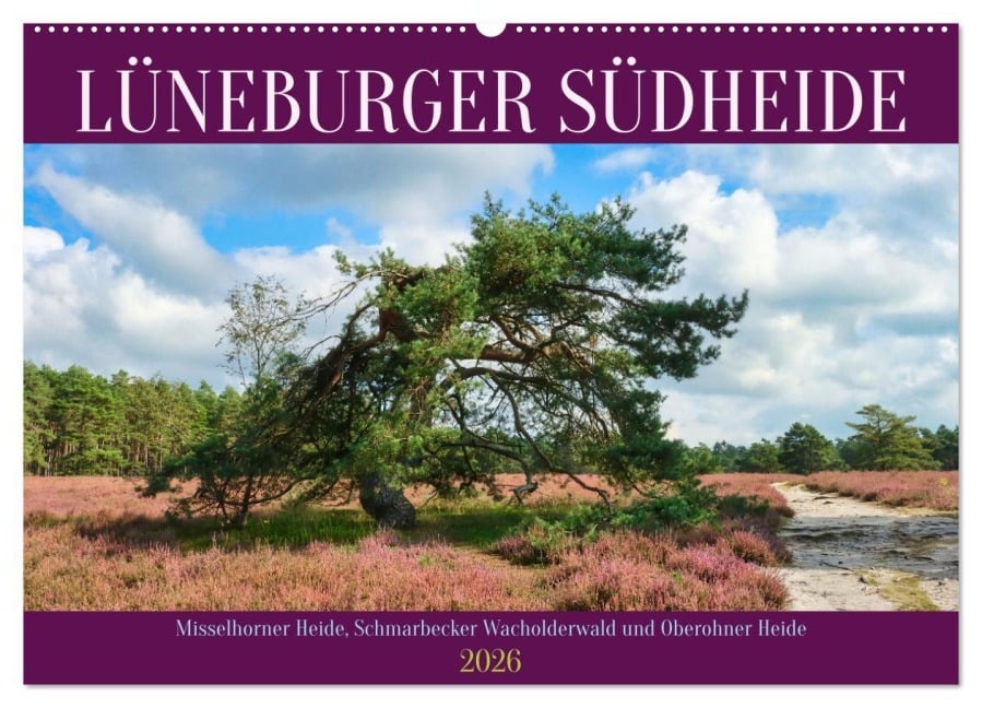 Lüneburger Südheide (Wandkalender 2026 DIN A2 quer), CALVENDO Monatskalender - Sabine Löwer