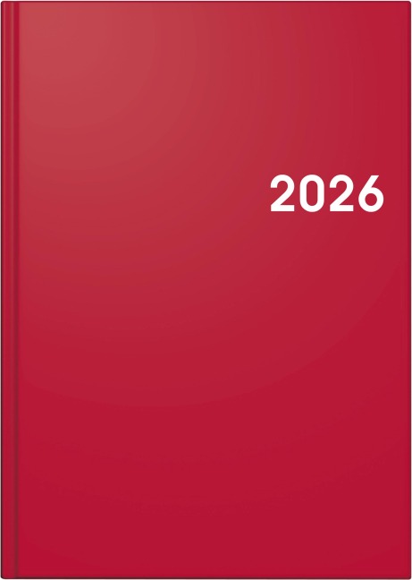 BRUNNEN 1079561016 | Buchkalender Mod. 795 2026 | A5, Kunststoff, rot - 
