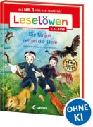 Cover-Bild zum Titel 'Leselöwen 1. Klasse - Die Ninjas retten die Tiere' von 'Stütze & Vorbach'