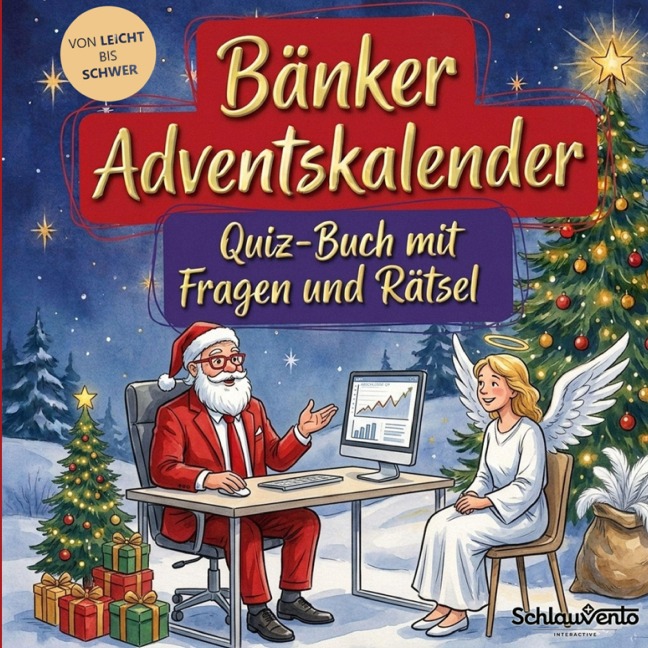 Bänker-Adventskalender: Quiz-Buch mit Fragen und Rätsel - Schlauvento Interactive