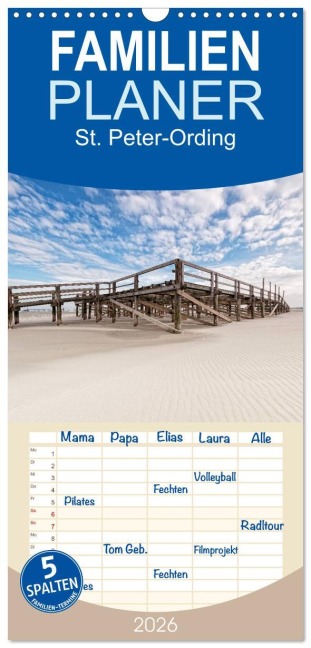 Familienplaner 2026 - St. Peter-Ording mit 5 Spalten (Wandkalender, 21 x 45 cm) CALVENDO - Nordbilder Nordbilder