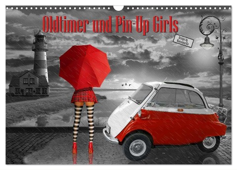 Oldtimer und Pin-Up Girls by Mausopardia (Wandkalender 2024 DIN A3 quer), CALVENDO Monatskalender - Monika Jüngling Alias Mausopardia