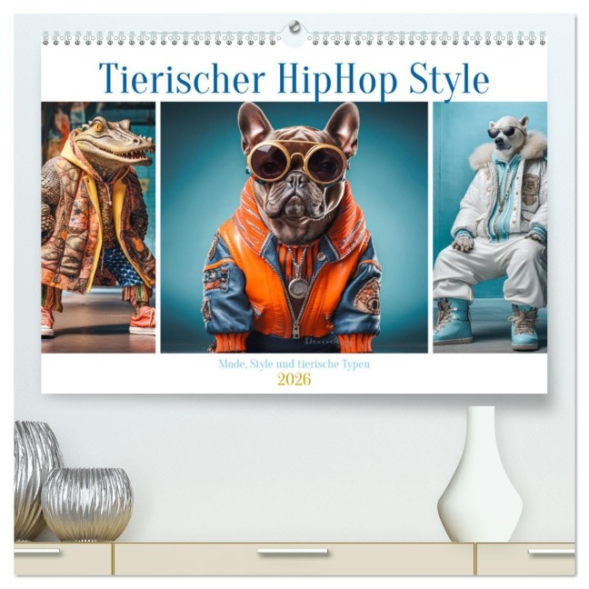 Tierischer HipHop Style (hochwertiger Premium Wandkalender 2026 DIN A2 quer), Kunstdruck in Hochglanz - Steffen Gierok-Latniak