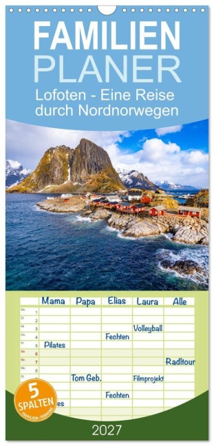 Familienplaner 2027 - Lofoten - Eine Reise durch Nordnorwegen mit 5 Spalten (Wandkalender, 21 x 45 cm) CALVENDO - Dennis Westermann