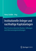 Cover-Bild zum Titel 'Institutionelle Anleger und nachhaltige Kapitalanlagen' von ''