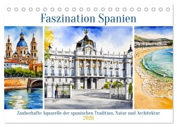 Cover-Bild zum Titel 'Faszination Spanien (Tischkalender 2026 DIN A5 quer), CALVENDO Monatskalender' von 'Claudia Kleemann'