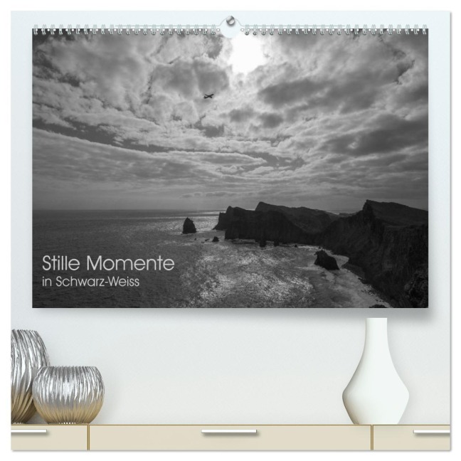 Stille Momente in Schwarz-Weiss (hochwertiger Premium Wandkalender 2026 DIN A2 quer), Kunstdruck in Hochglanz - Tobias Huber