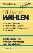 Cover-Bild zum Titel 'Stichwort: Wahlen' von ''