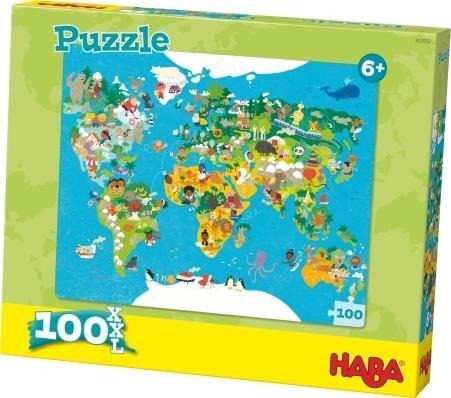 Puzzle Weltkarte. 100 Teile XXL - 