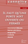 Cover-Bild zum Titel 'Fiche de lecture Il faut qu'une porte soit ouverte ou fermée (Analyse littéraire de référence et résumé complet)' von 'Alfred De Musset'