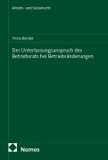 Cover-Bild zum Titel 'Der Unterlassungsanspruch des Betriebsrats bei Betriebsänderungen' von 'Fiona Bender'