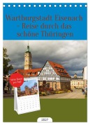 Cover-Bild zum Titel 'Tischplaner 2027 - Wartburgstadt Eisenach - Reise durch das schöne Thüringen (A5 Tischkalender zum Aufstellen) CALVENDO' von 'Drachenkind-Fotografie'