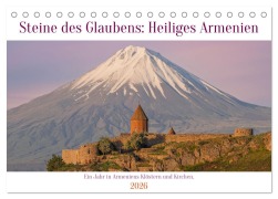 Cover-Bild zum Titel 'Steine Des Glaubens: Heiliges Armenien (Tischkalender 2026 DIN A5 quer), CALVENDO Monatskalender' von ''