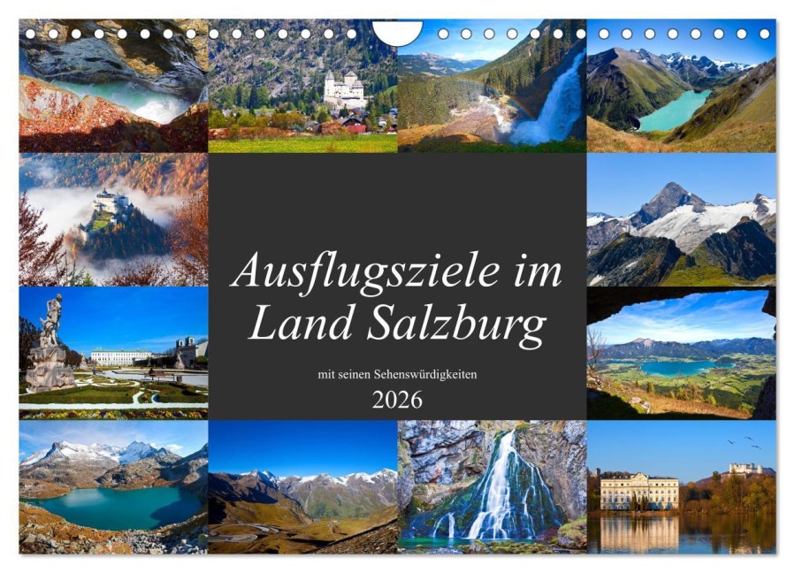 Ausflugsziele im Land Salzburg (Wandkalender 2026 DIN A4 quer), CALVENDO Monatskalender - Christa Kramer