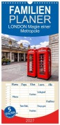 Cover-Bild zum Titel 'Familienplaner 2027 - LONDON Magie einer Metropole mit 5 Spalten (Wandkalender, 21 x 45 cm) CALVENDO' von 'Melanie Viola'