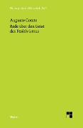 Cover-Bild zum Titel 'Rede über den Geist des Positivismus' von 'Auguste Comte'