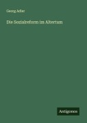 Cover-Bild zum Titel 'Die Sozialreform im Altertum' von 'Georg Adler'
