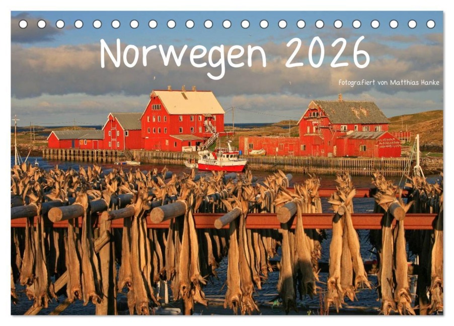 Norwegen 2026 (Tischkalender 2026 DIN A5 quer), CALVENDO Monatskalender - Matthias Hanke