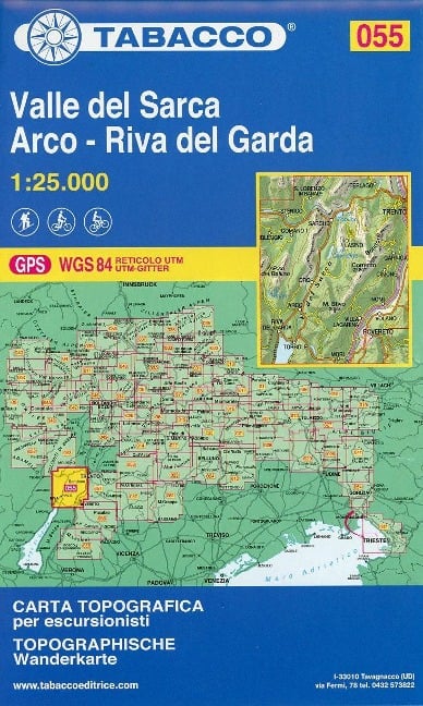 Tabacco Wandern 1 : 25 000 Var Sarca-Riva del Garda - 
