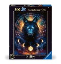 Cover-Bild zum Titel 'Erwachsenenpuzzle 500 Teile - Leuchtender Wolf' von ''