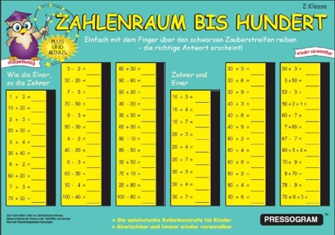 PRESSOGRAM Zaubertafel - Zahlenraum bis 100 - 