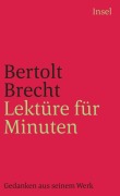 Cover-Bild zum Titel 'Lektüre für Minuten' von 'Bertolt Brecht'