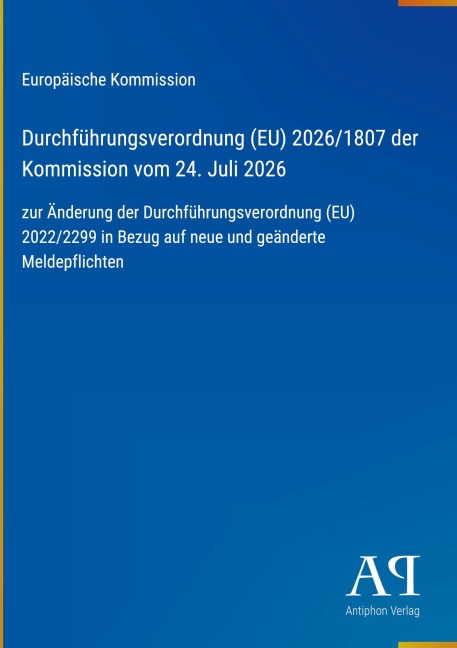 Durchführungsverordnung (EU) 2026/1807 der Kommission vom 24. Juli 2026 - Europäische Kommission