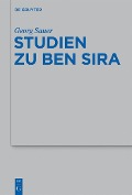 Cover-Bild zum Titel 'Studien zu Ben Sira' von 'Georg Sauer'