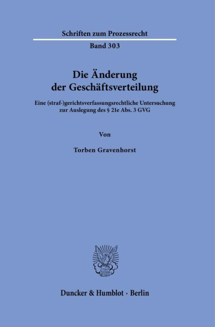 Die Änderung der Geschäftsverteilung - Torben Gravenhorst