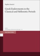 Cover-Bild zum Titel 'Greek Endowments in the Classical and Hellenistic Periods' von 'Sophia Aneziri'