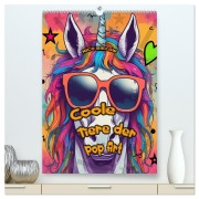 Cover-Bild zum Titel 'Coole Tiere der Pop Art (hochwertiger Premium Wandkalender 2026 DIN A2 hoch), Kunstdruck in Hochglanz' von 'Nico Bielow'