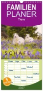 Cover-Bild zum Titel 'Familienplaner 2027 - Schafe - Weich und wollig mit 5 Spalten (Wandkalender, 21 x 45 cm) CALVENDO' von 'Lain Jackson'