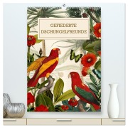 Gefiederte Dschungelfreunde (hochwertiger Premium Wandkalender 2026 DIN A2 hoch), Kunstdruck in Hochglanz - 