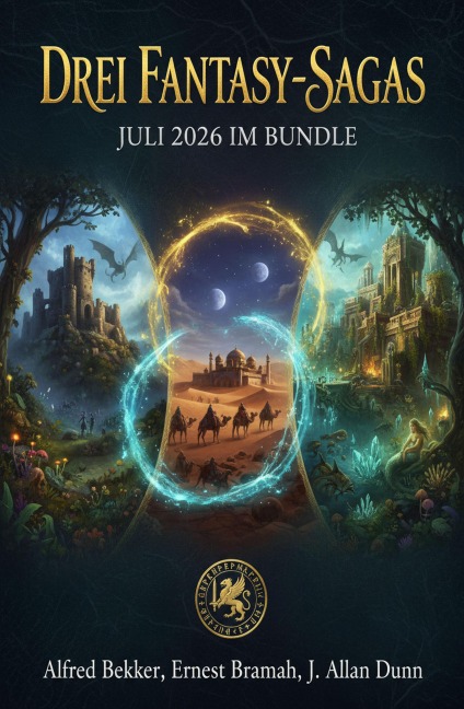 Drei Fantasy-Sagas Juli 2026 im Bundle - Alfred Bekker, Ernest Bramah, J. Allan Dunn