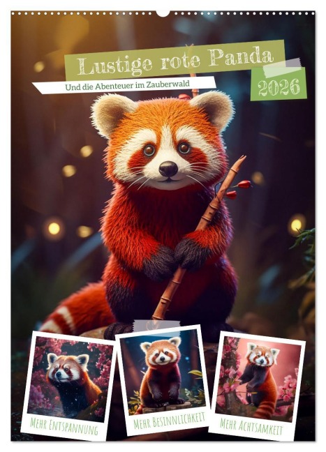 Lustige rote Panda (Wandkalender 2026 DIN A2 hoch), CALVENDO Monatskalender - Steffen Gierok-Latniak