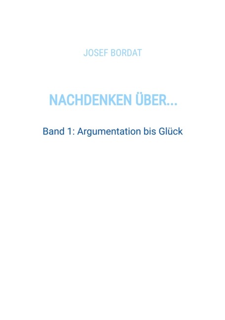 Nachdenken über... - Josef Bordat