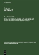 Cover-Bild zum Titel 'Hömilien zu Samuel I, zum Hohelied und zu den Propheten Kommentar zum Hohelied in Rufins und Hieronymus' Übersetzungen' von ''