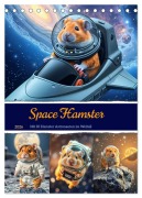Cover-Bild zum Titel 'Space Hamster - Mit KI Hamster Astronauten im Weltall (Tischkalender 2026 DIN A5 hoch), CALVENDO Monatskalender' von 'Fred Schimak'