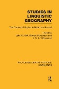 Studies in Linguistic Geography (Rle Linguistics D: English Linguistics) - 