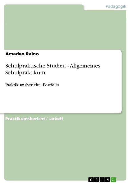 Schulpraktische Studien - Allgemeines Schulpraktikum - Amadeo Raino